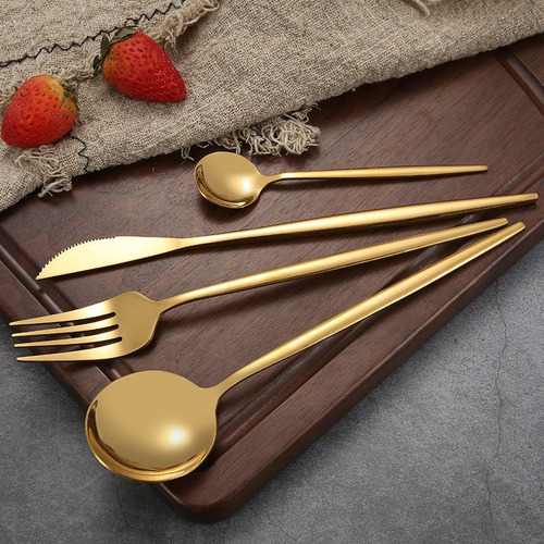 Juego De Cubiertos De Cuchillo, Tenedor Y Cuchara, 16 Piezas