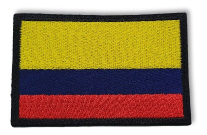 Bandera Colombia Parche Bordado Calidad Premium Con Pegament