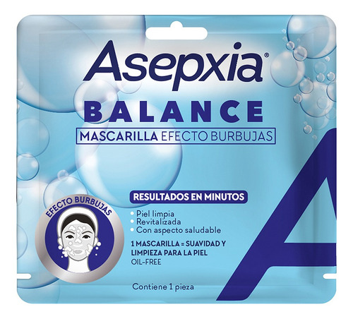 Asepxia Balance Mascarilla Efecto Burbujas 10 Unidades Tipo de piel Mixta