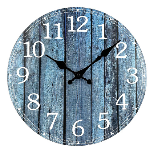 Plumeet Reloj De Pared, 12 Relojes De Pared De Madera Sin Ma