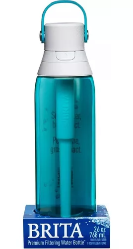 Botella Filtrante Brita, 770 Ml, Libre De Bpa, Vidrio Color Cristal Marino