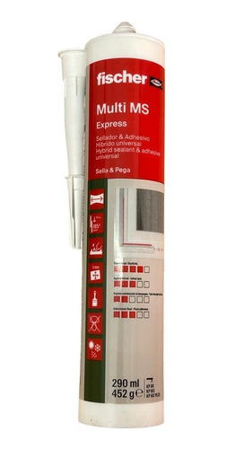 Sellador Adhesivo Express Blanco Ms Express Fischer X 290 Ml