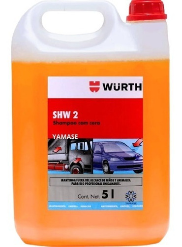 Wurth - Shampoo Automotivo Com Cera 5 Litros Shw2