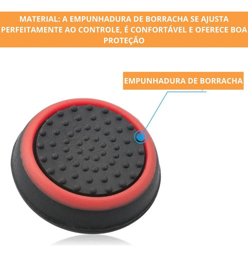 Capa Controle Borracha Analógico Xbox One Ps5 Ps4 Ps3 Pro