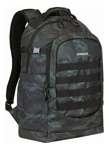 Rivacase 7631 Backpack Camuflage Militar 28 L, Impermeable,