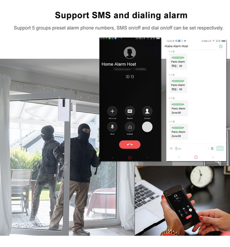 Imagen 3 de 6 de Alarma P/sistema De Seguridad Inalámbrico 433mhz Wifi + Gsm