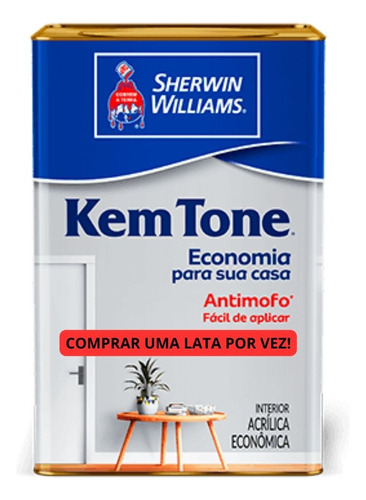 Tinta Sherwim Williams Kem Tone Antimofo Economica 18l