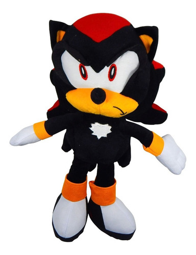 Imagen 1 de 3 de Peluche Sonic Boom Shadow The Hedgehog Negro Envio Gratis