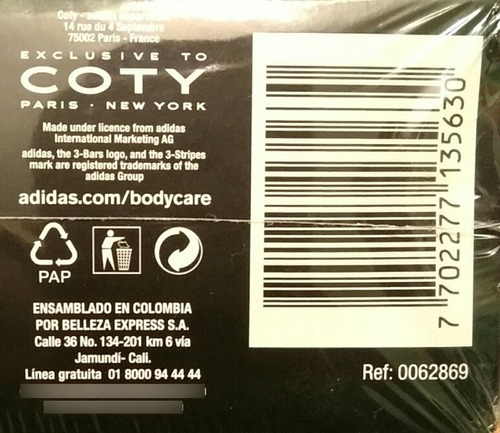 Imagen 4 de 4 de Estuche Fragancia adidas, Regalo Para Caballeros, Nuevo!