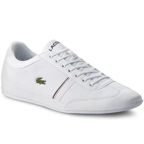 colegio dividir Digno Tenis Lacoste Misano 118 1 U Blanco-azul Caballero 2018 | Meses sin  intereses