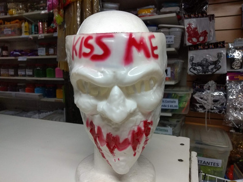 Imagen 2 de 4 de Careta Mascara La Purga Kiss Me The Purge Halloween Plastica