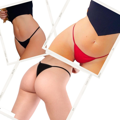 Imagen 8 de 10 de Pack X3 Tanga Less De Algodón