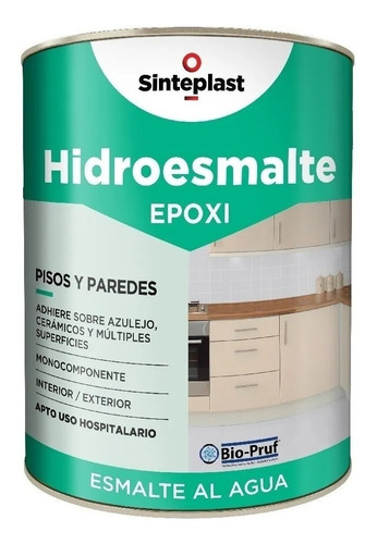 Hidroesmalte Epoxi Azulejos Pisos Y Paredes 1lt - Imagen -