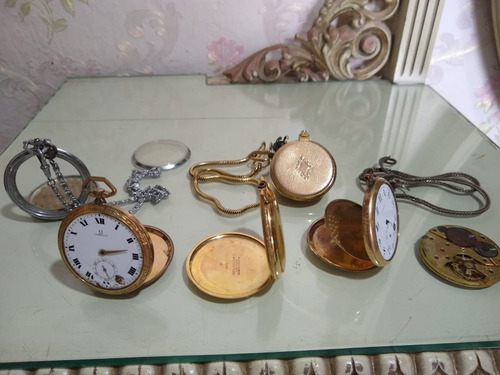 Relógios De Bolso /lote/tissot/omega Áurea/dumont/ Restauro