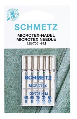 Agujas Schmetz Microtex Para Máquina De Coser Familiar