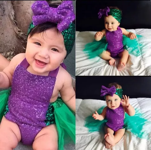 Roupa Fantasia Sereia Mesversario C Tiara Ariel Bebe Menina - Dgbabykids -  Fantasias para Bebês - Magazine Luiza