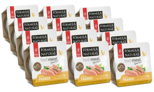 Raçao Úmida Fórmula Natural Fresh Meat Gatos Fango 70g 12un