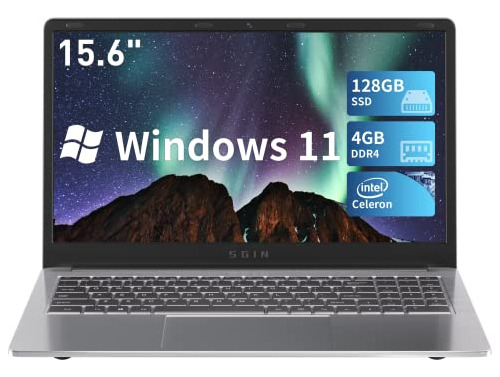 Sgin Laptop 15.6  4gb Ddr4 128gb Ssd Intel Celer