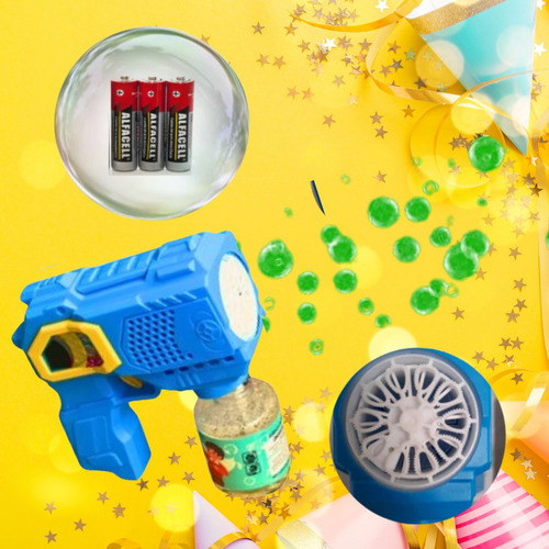 Kit Com 8 Máquinas Lança Bolha Sabão Arminha Casamento Festa Azul