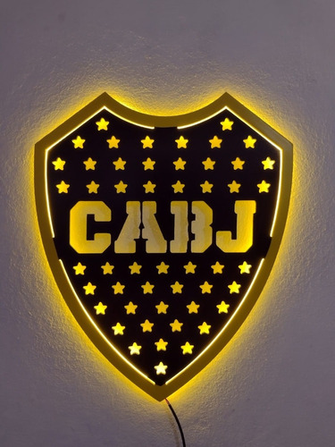 Cuadro Decorativo Con Luz ( Club Deportivo Boca Juniors )