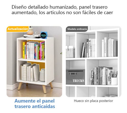 Libreros Estante Minimalista Pequeños De Madera 2 Niveles