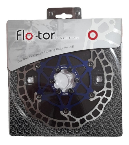 Disco De Freno 180mm, 6 Tornillos. 111gr. Ashima Flotor Azul