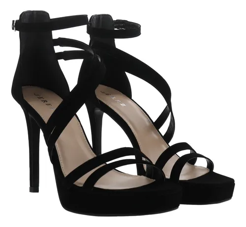 Zapatillas Tacones Para Mujer Dama Elegantes Ante