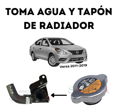 Tapon Y Toma Agua Sup. De Radiador Versa 2016 Orig