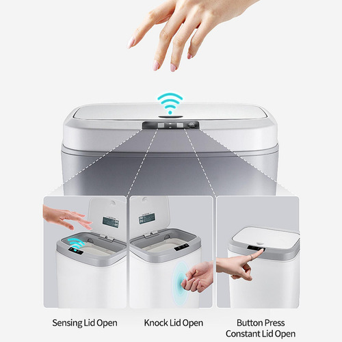 Contenedor De Basura Inteligente Con Sensor De Movimiento