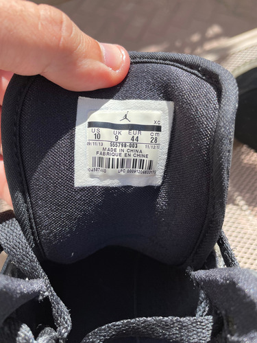 Tenis Jordan 1 Flight 2 Casual Black Talla 10 Us. 8 Mx (Usado)