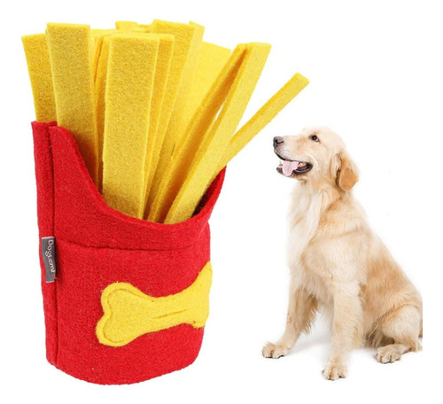 Juguete Interactivo Para Perro Peluche Chillón Rellenable Rojo