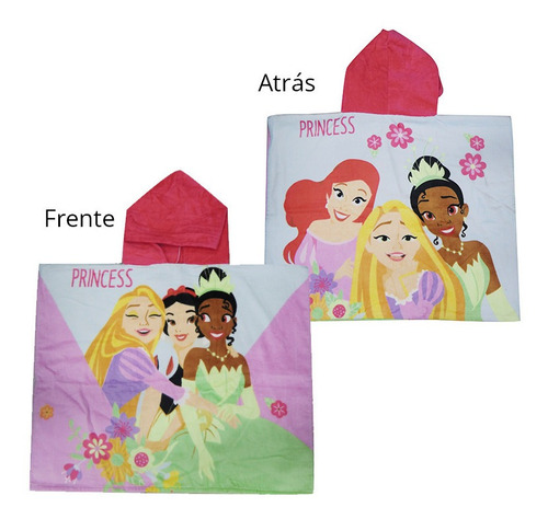 Bata Poncho De Baño Infantil Princesas Disney