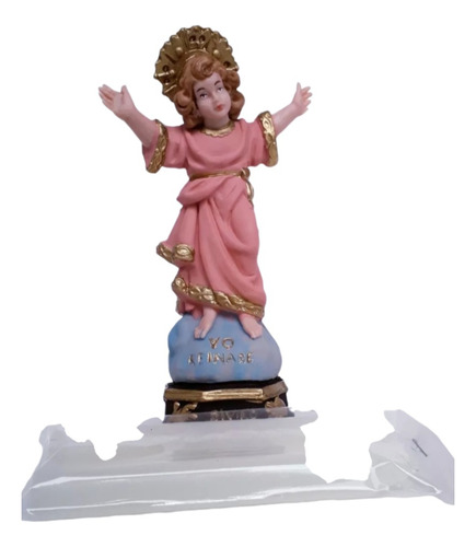 Divino Niño Jesús Imagen Irrompible Pvc 16,5 Cm + Velas