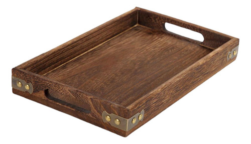 Bandeja De Servir De Madeira Bandejas De Comida 36x24x4cm