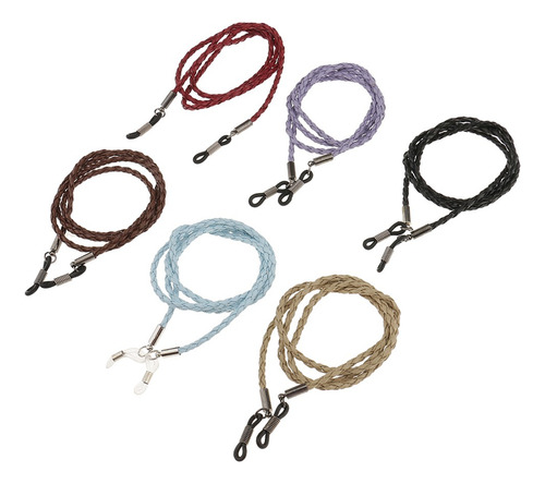 6pcs Cadenas De Sujetador De Gafas Cuerdas Soporte De Lentes