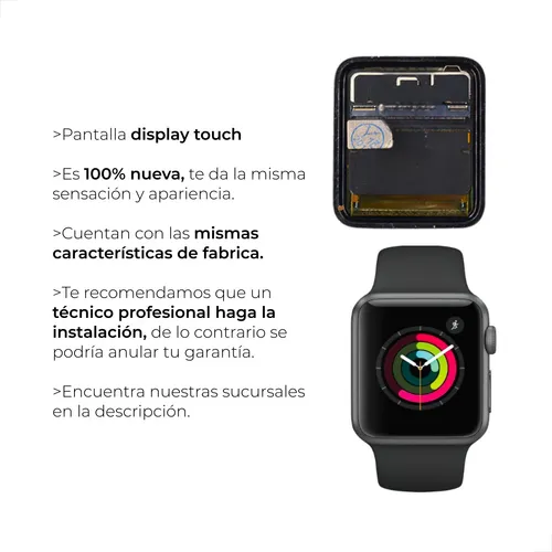 Pantalla para apple watch serie 2 new arrivals