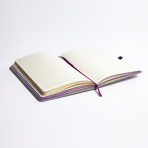 Libreta Tipo Moleskine Cuaderno 90h Raya C/ Elastico ·pkt·