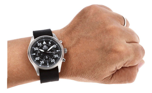 Reloj Para Hombre Orient *quartz Sport*. Negro Plateado Negro