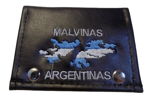 Billeteras Islas Malvinas Argentinas Bandera Cuero Bordada 