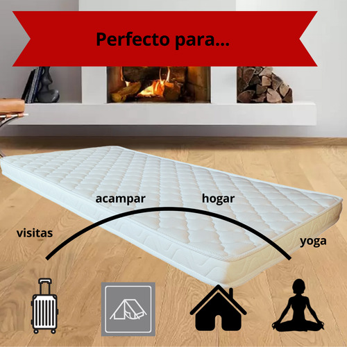 Colchón Memory Foam Sin Resortes Ergonómico En Caja 1px 10cm