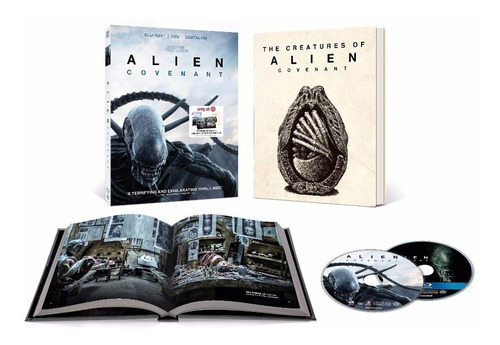 Alien Covenant Stock Digibook Libro Película  Blu-ray