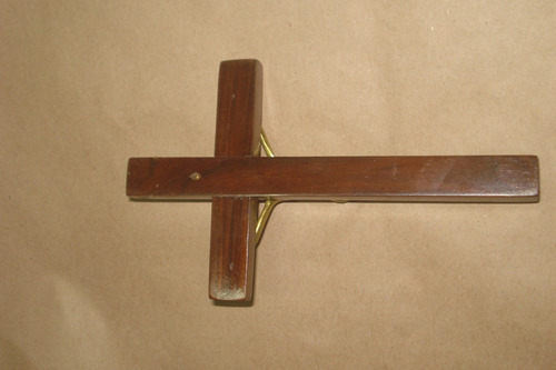 Vint_retro Crucifijo Antiguo Jesucristo De Bronce (Usado)