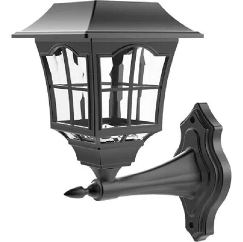 Farol Pared Solar Led Just Home Collection Color Negro
