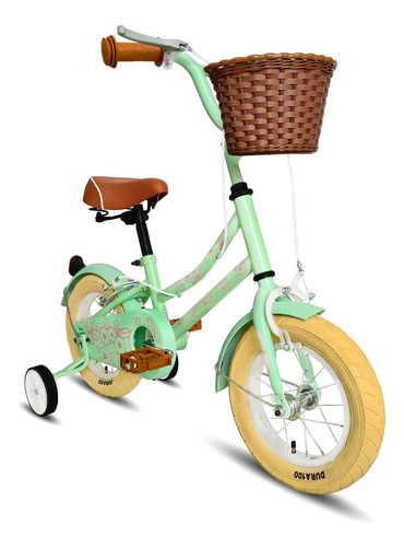Bicicleta Maja Rodada 12 Infantil Ruedas Entrenadoras Color Verde