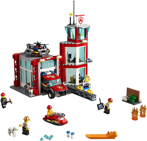 Lego City Fire Station 60215 Juego De Const De Torre 509 Pza