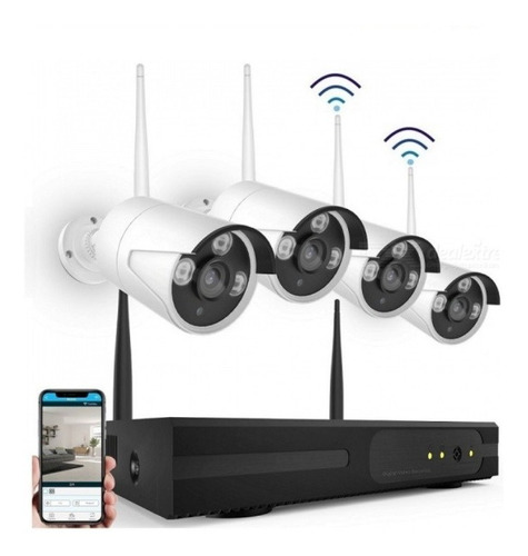 Kit De Videovigilancia Cctv, 4 Cámaras, Audio Y Dvr De 3 Meg