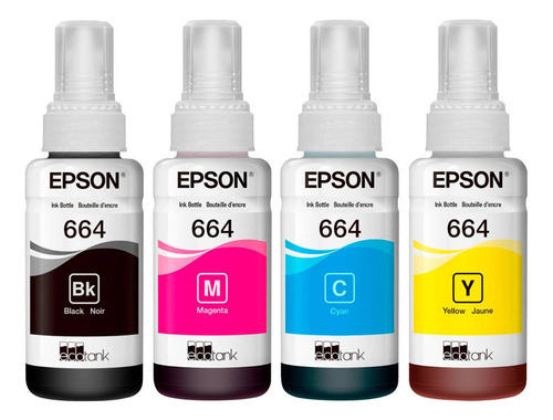 Pack 4 Tintas Epson T664 Originales 