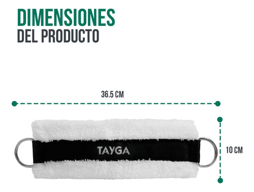 Par Grillete Para Tobillo Cierre Argolla Gym Tayga Negro