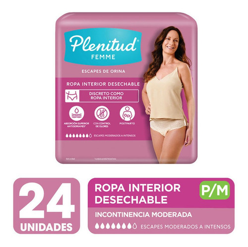 Imagen 1 de 2 de Plenitud Mujer Ropa Interior Femme P M Pack X 3 Unidades