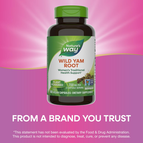 Nature's Way Wild Yam Root Apoyo Salud Mujer 180 Cápsulas